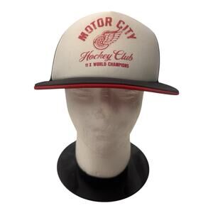 Fanatics Black Red White Motor City Hockey Club 11X World Champ Trucker Cap